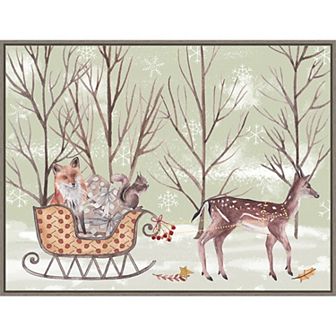 Amanti Art Christmas Time I Framed Canvas Wall Art