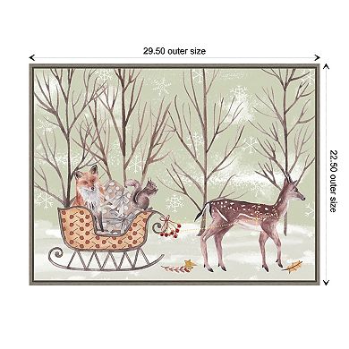 Amanti Art Christmas Time I Framed Canvas Wall Art