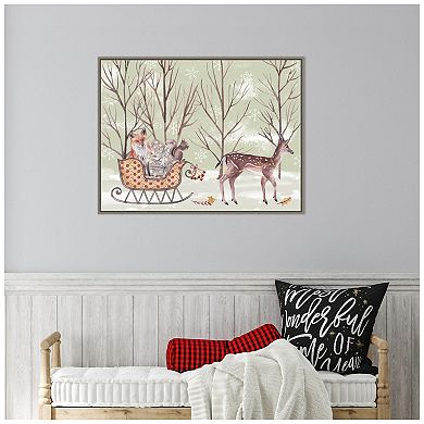 Amanti Art Christmas Time I Framed Canvas Wall Art