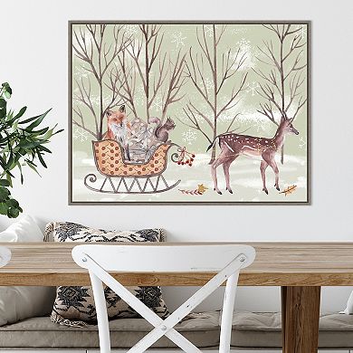 Amanti Art Christmas Time I Framed Canvas Wall Art