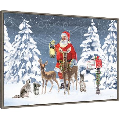 Amanti Art Santa's List I Framed Canvas Wall Art