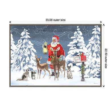 Amanti Art Santa's List I Framed Canvas Wall Art