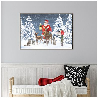 Amanti Art Santa's List I Framed Canvas Wall Art