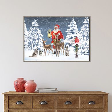 Amanti Art Santa's List I Framed Canvas Wall Art