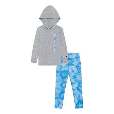 Girls 4 6X Champion Tie Dye Graphic Hoodie Leggings Set