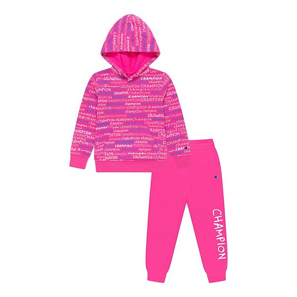 Girls 46X Champion Multi Color Hoodie & Leggings Set