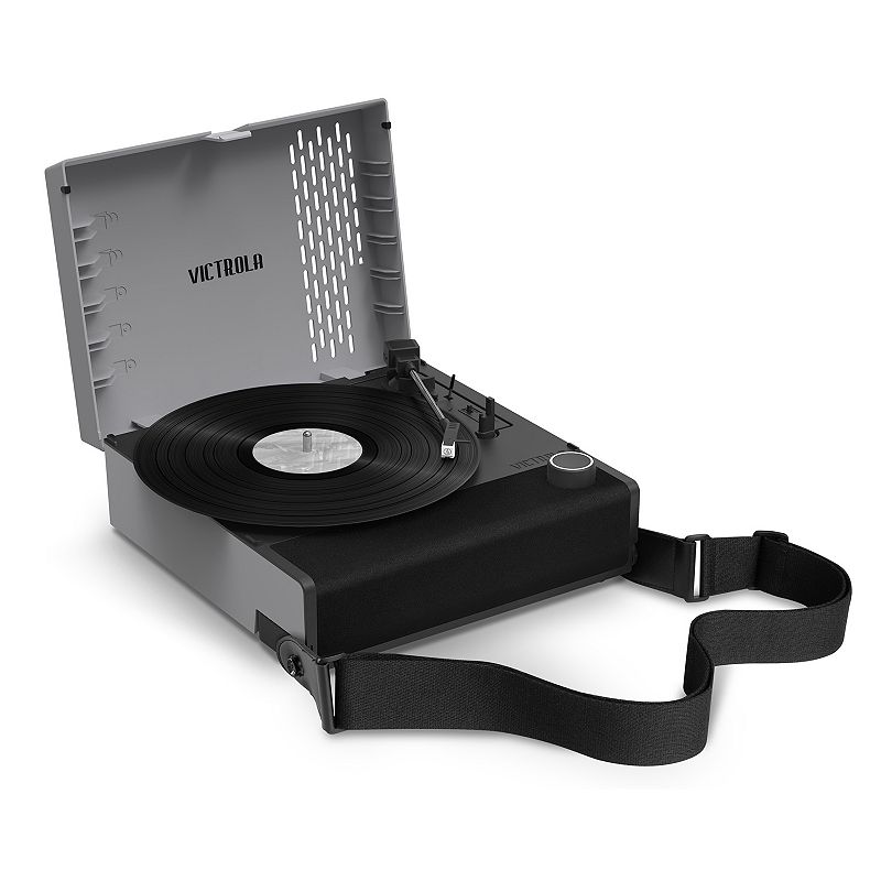 Victrola Revolution GO Portable Record Player, Gray