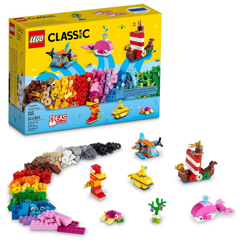 LEGO Classic Creative Ocean Fun 11018 Building Kit (333 Pieces), Multicolor