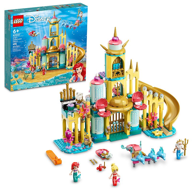 LEGO Disney Ariels Underwater Palace 43207 Building Kit, Multicolor