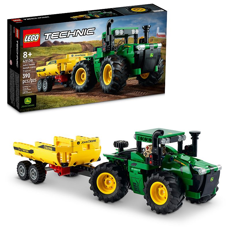 LEGO - Technic John Deere 9620R 4WD Tractor 42136 Model Building Kit (390 Pieces)