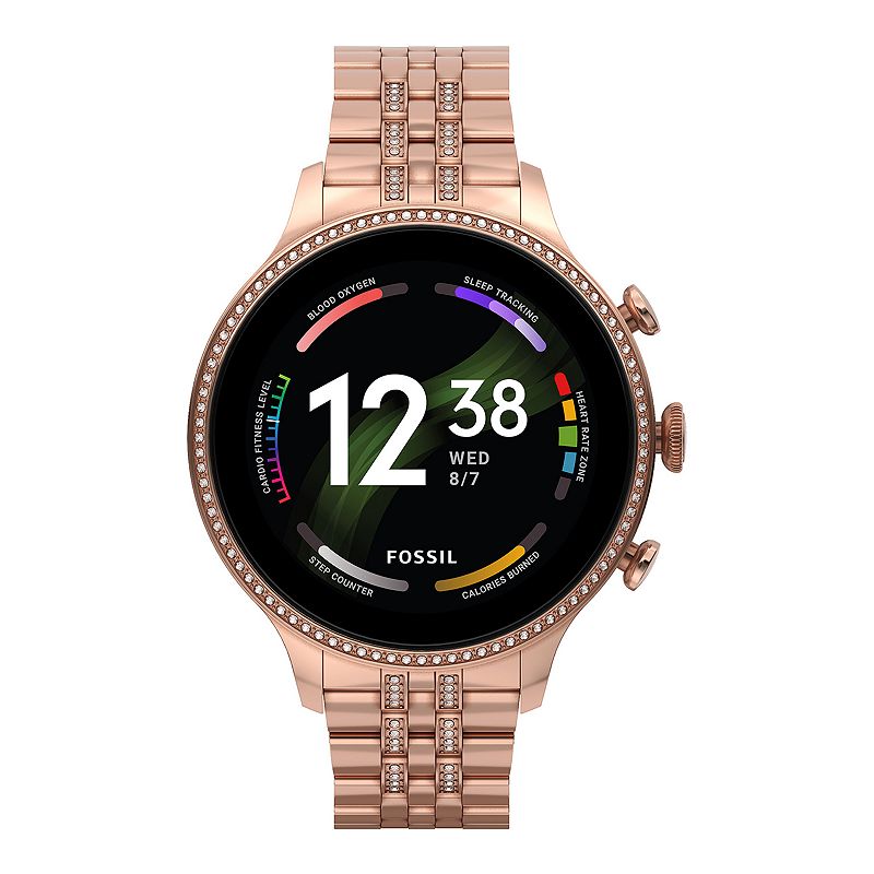 Fossil Womens Gen 6 Digital Rose Gold Tone Stainless Steel Smart Watch - F