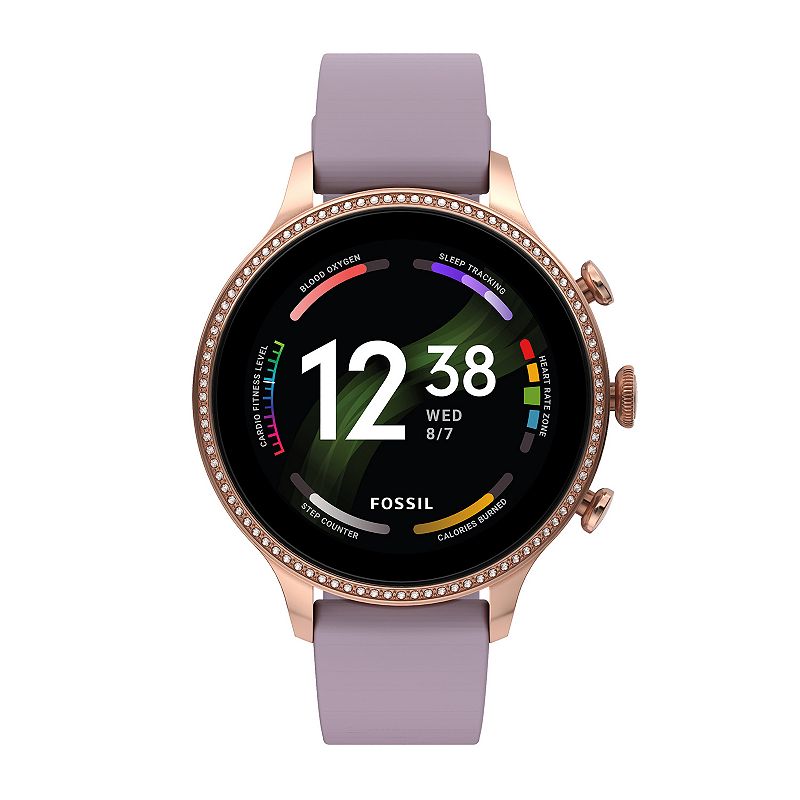 Fossil Womens Gen 6 Digital Purple Silicone Band Smartwatch - FTW6080V, La