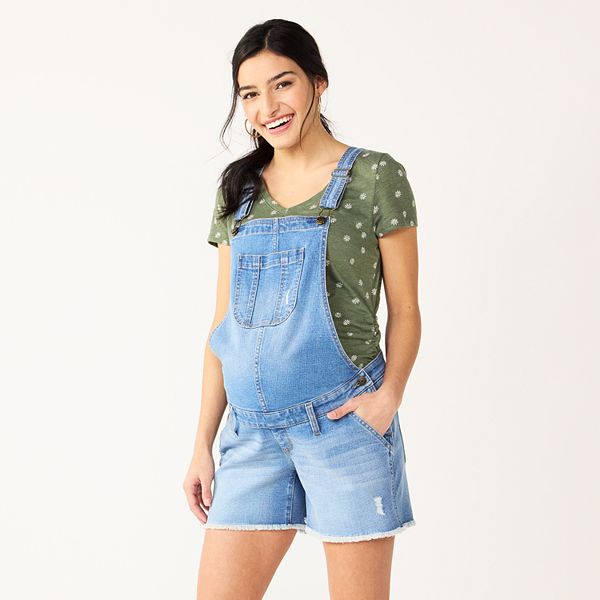 Becca Cotton Maternity Short Overalls