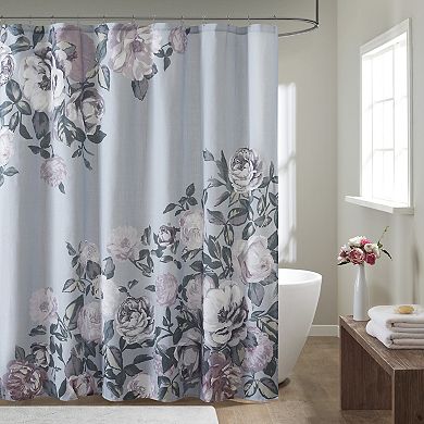 Madison Park Charlaine Cotton Floral Shower Curtain