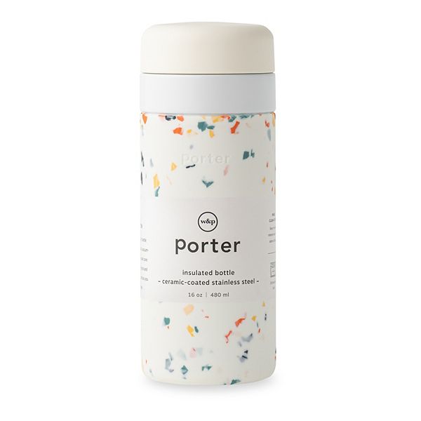 Porter Insulated Ceramic 16 oz Bottle - Terrazzo Cream - W&P