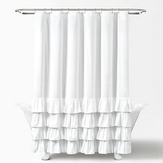 Lush Decor Allison Ruffle Shower Curtain