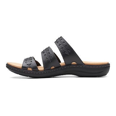 Clarks® Laurieann Cove Women's Leather Slide Sandals