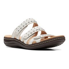 Clarks ladies deals white sandals