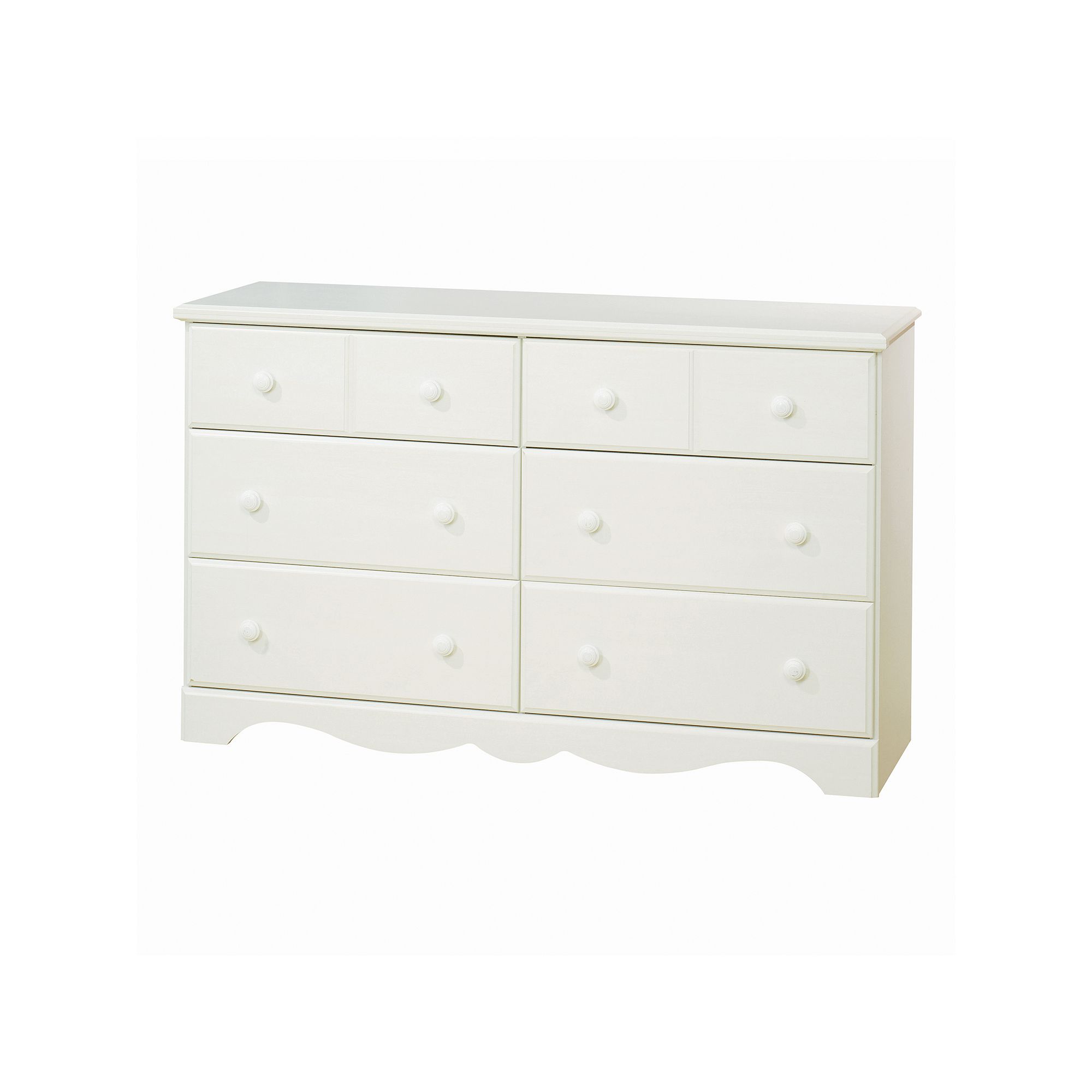 South Shore Summer Breeze Double Dresser, White Cream