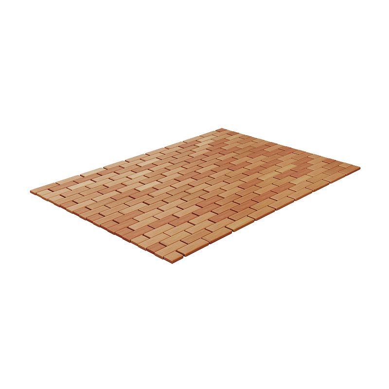 Hastings Home Bamboo Non-Slip Bath and Shower Mat, Brown