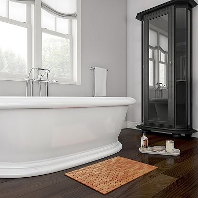 Hastings Home Bamboo Non-Slip Bath and Shower Mat