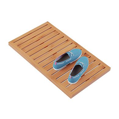 Hastings Home Bamboo Non-Slip Open Slatted Bathmat