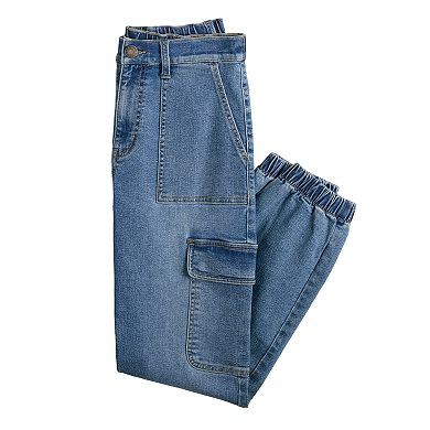 Juniors' SO® High-Rise Jean Cargo Joggers