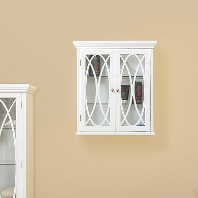 Elegant Home Fashions Florence 2-Door Cabinet Wall Decor