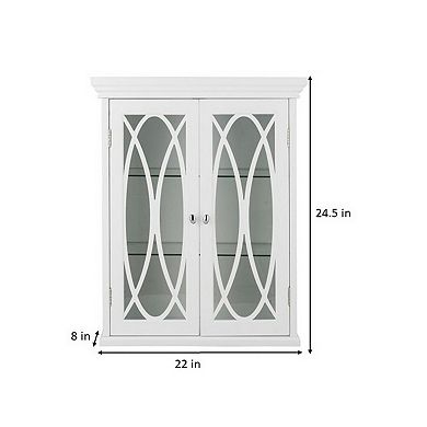 Elegant Home Fashions Florence 2-Door Cabinet Wall Decor