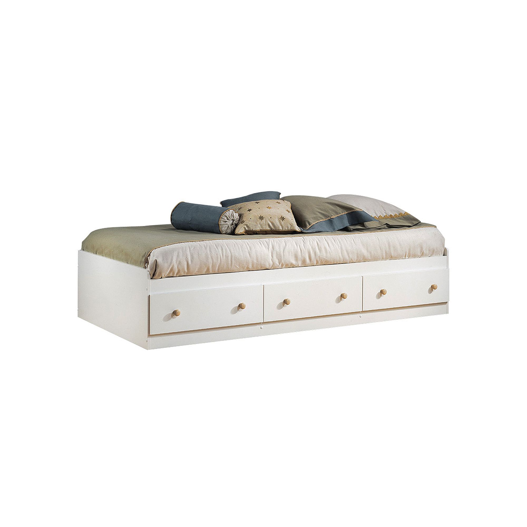 South Shore Summer Time Twin Mates Bed, White