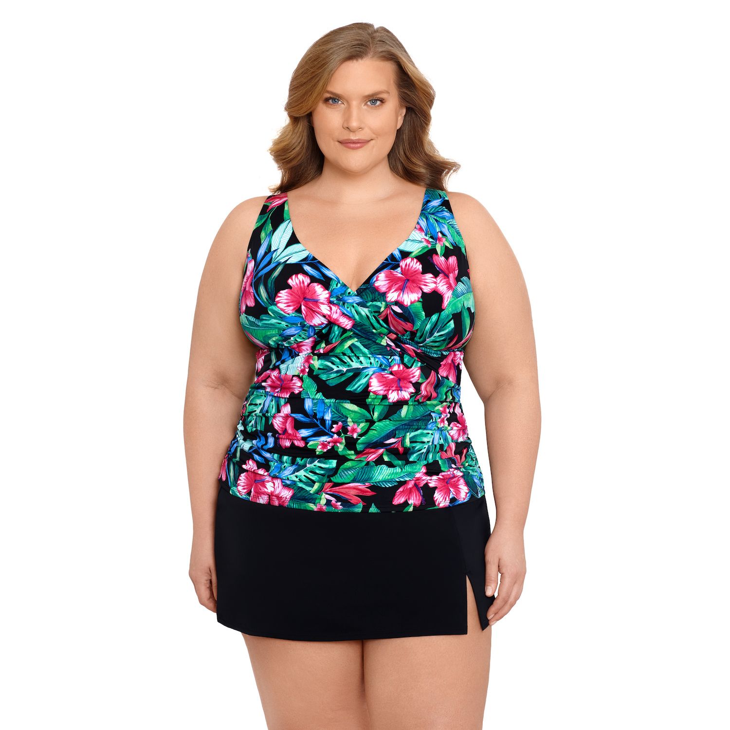 kohls plus size swim tops