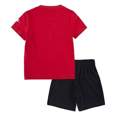 Toddler Boy Nike Big Double Logo Graphic Tee & Shorts Set