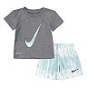 Toddler Boys Nike Dri-FIT Tie Dye Graphic Tee & Mesh Shorts Set