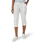 Lee Women's Petite Flex-to-go Mid-Rise Relaxed Fit Cargo Capri