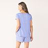 Women's Croft & Barrow® Short Sleeve Pajama Top & Pajama Shorts Sleep Set