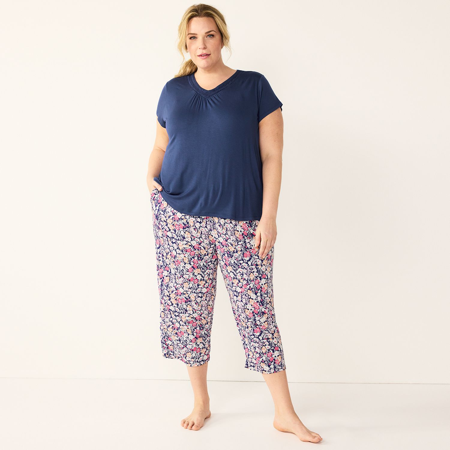 capri pajama pants plus size