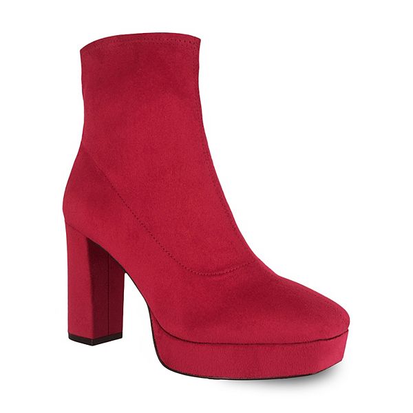 Kohls red shop ankle boots