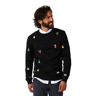 Men's OppoSuits Christmas Icons Black Christmas Sweatshirt