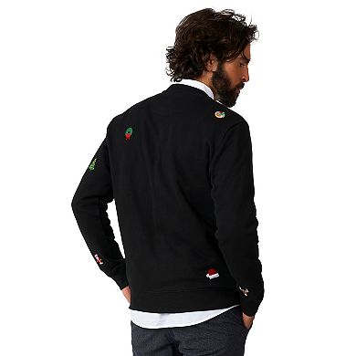 Men's OppoSuits Christmas Icons Black Christmas Sweatshirt