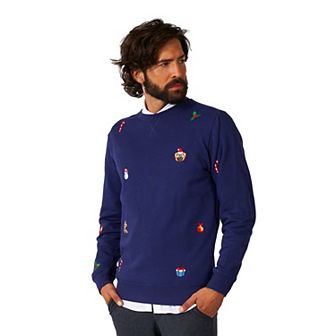 Men's OppoSuits Christmas Icons Navy Christmas Sweatshirt