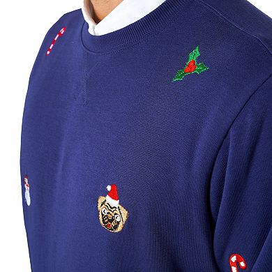 Men's OppoSuits Christmas Icons Navy Christmas Sweatshirt