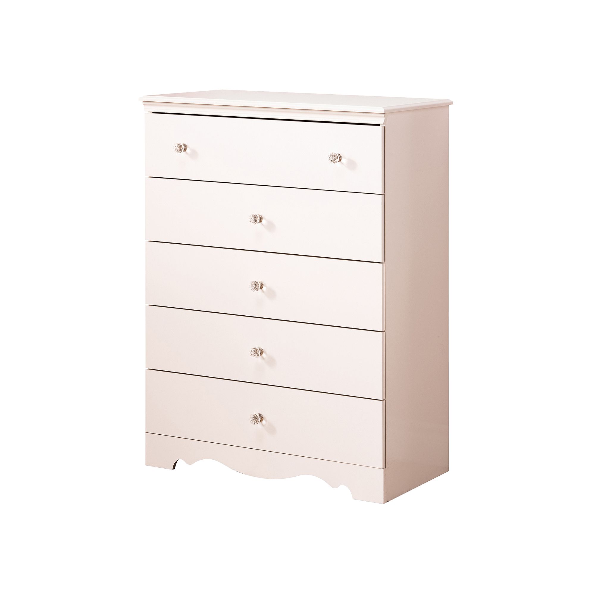 South Shore Crystal 5-Drawer Chest, White