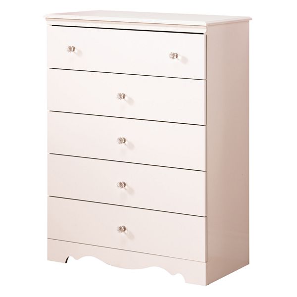 South Shore 11941 Crystal 5-Drawer Chest Matte Black