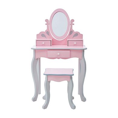 Little Princess Rapunzel Play Vanity Table & Stool 2-piece Set
