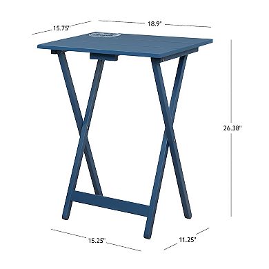Linon Compass Tray Table & Stand 5-piece Set