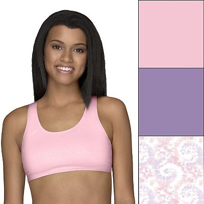 Women s Fruit of the Loom Signature 3 pack Low Impact Sports Bra 3DSCSSB