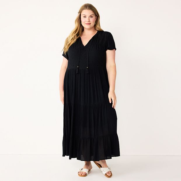 Best Cheap Plus Size Sonoma Goods For Life® Tiered Maxi Dress