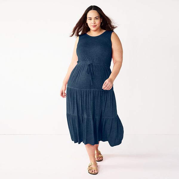 Plus Size Sonoma Goods For Life® Tiered Maxi Tank Dress