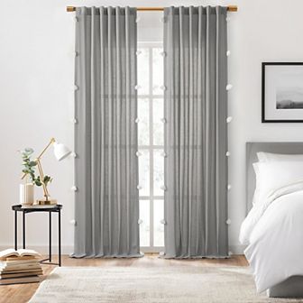 Mercantile Ardmore Light Filtering Rod Pocket Back Tab Window Curtain Panel