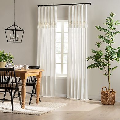 Mercantile Lucinda Light Filtering Ringed Window Curtain Panel